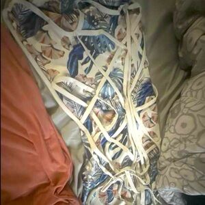 Multi colored dress with hanging strings